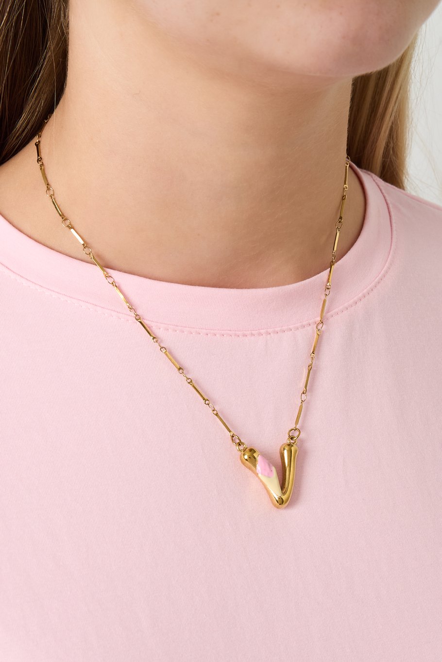 Happy Initials necklace with charms Picture4